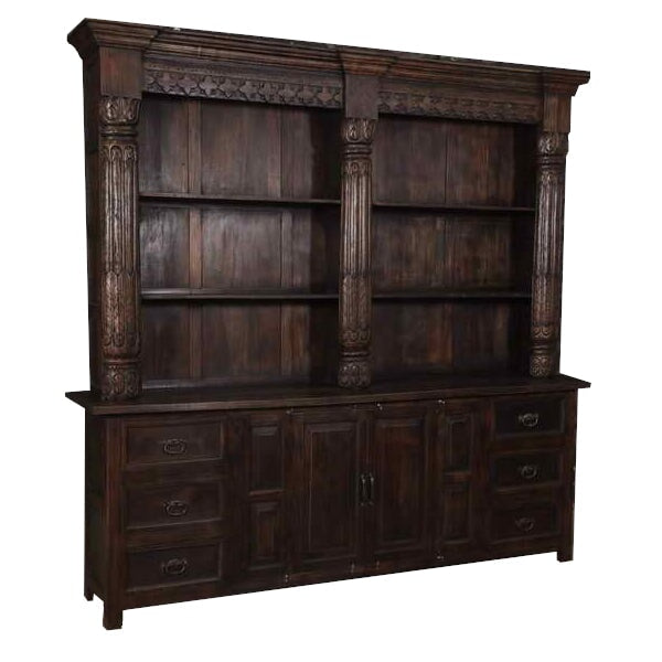 Carved Wooden Bookshelf