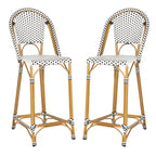 Stackable Rattan Bar Stool 30-inch Seat Height Fully Assembled