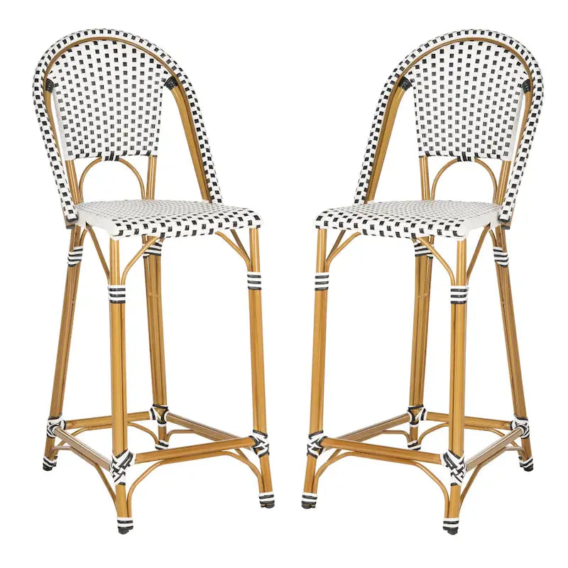 Stackable Rattan Bar Stool 30-inch Seat Height Fully Assembled