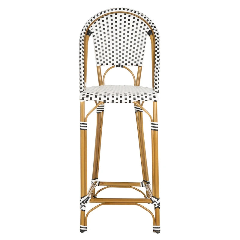 Stackable Rattan Bar Stool 30-inch Seat Height Fully Assembled