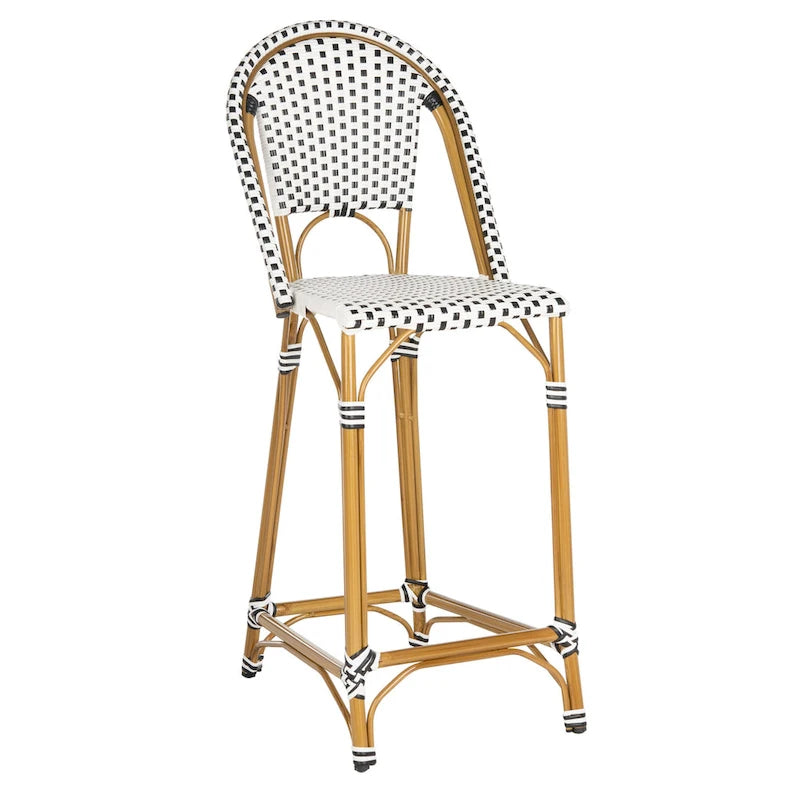 Stackable Rattan Bar Stool 30-inch Seat Height Fully Assembled