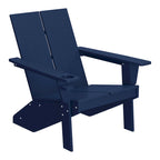 Polytrends Coastin Modern Poly Adirondack Chair With Ottoman (Set of 2)