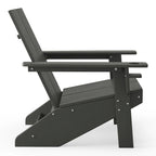 Polytrends Coastin Modern Poly Adirondack Chair With Ottoman (Set of 2)