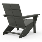 Polytrends Coastin Modern Poly Adirondack Chair With Ottoman (Set of 2)