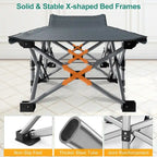 Folding Camping Cot Double Layer 1200D Oxford for 1-2 People Heavy Duty