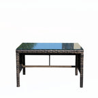 Outdoor patio furniture 1 wicker coffee table,brown