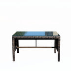 Outdoor patio furniture 1 wicker coffee table,brown