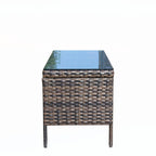 Outdoor patio furniture 1 wicker coffee table,brown