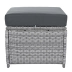 PE Rattan Sectional Sofa Set with 2 Recliners 2 Ottomans 1 Table