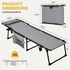 Folding Tanning Lounge Chair Gray/Beige 5 Adjustable Positions Textilene