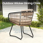 9-Piece Extendable Aluminum Dining Set for 6-8 People 8 Rattan Chairs 1 Table