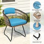 9-Piece Extendable Aluminum Dining Set for 6-8 People 8 Rattan Chairs 1 Table