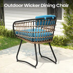 9-Piece Extendable Aluminum Dining Set for 6-8 People 8 Rattan Chairs 1 Table