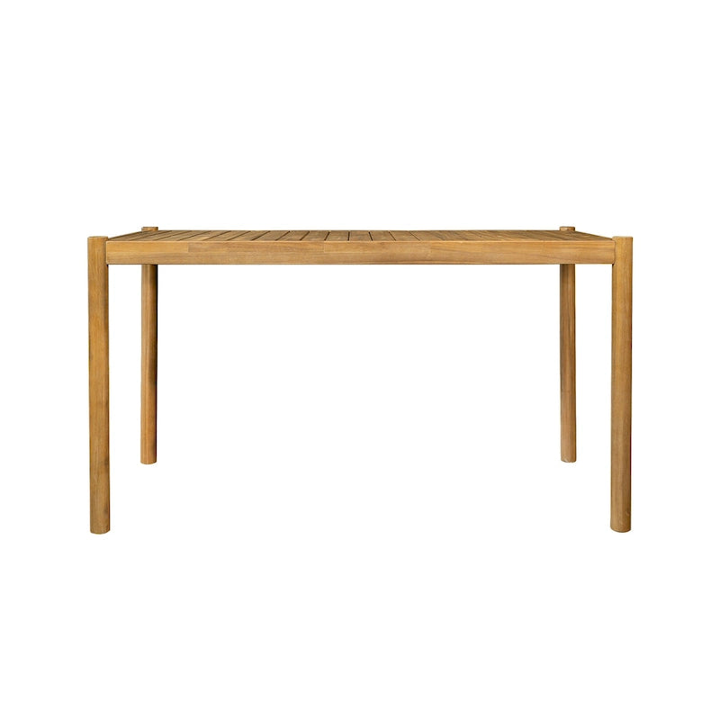 Acacia Wood Outdoor Dining Table Light Teak for 4-6 People