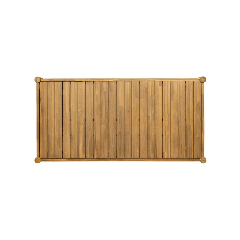 Acacia Wood Outdoor Dining Table Light Teak for 4-6 People