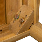 Acacia Wood Outdoor Dining Table Light Teak for 4-6 People