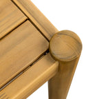Acacia Wood Outdoor Dining Table Light Teak for 4-6 People