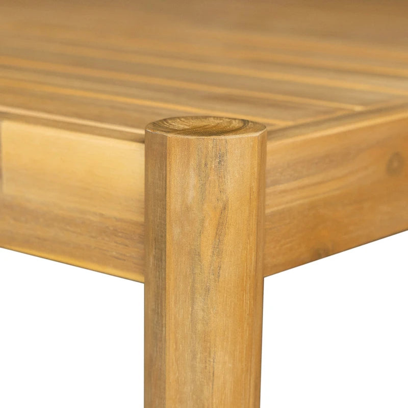Acacia Wood Outdoor Dining Table Light Teak for 4-6 People