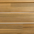 Acacia Wood Outdoor Dining Table Light Teak for 4-6 People