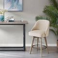 Upholstered Swivel Bar Stool Reclaimed Grey 30-inch Seat Height