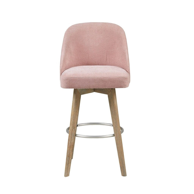 Upholstered Swivel Bar Stool Reclaimed Grey 30-inch Seat Height