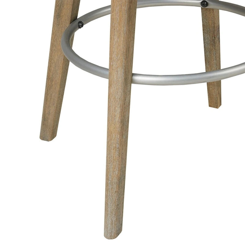 Upholstered Swivel Bar Stool Reclaimed Grey 30-inch Seat Height