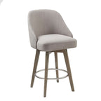 Upholstered Swivel Bar Stool Reclaimed Grey 30-inch Seat Height