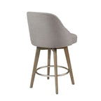 Upholstered Swivel Bar Stool Reclaimed Grey 30-inch Seat Height