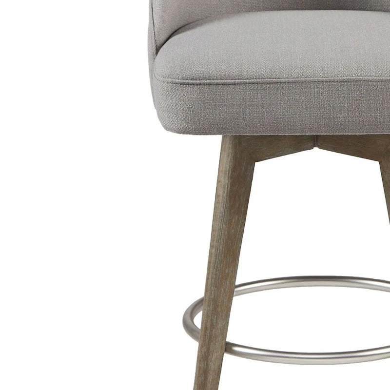 Upholstered Swivel Bar Stool Reclaimed Grey 30-inch Seat Height