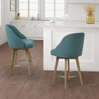 Upholstered Swivel Bar Stool Reclaimed Grey 30-inch Seat Height