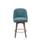 Upholstered Swivel Bar Stool Reclaimed Grey 30-inch Seat Height
