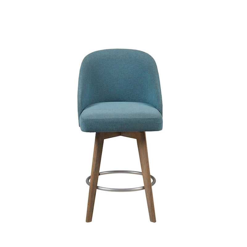 Upholstered Swivel Bar Stool Reclaimed Grey 30-inch Seat Height