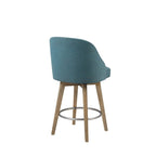 Upholstered Swivel Bar Stool Reclaimed Grey 30-inch Seat Height