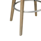 Upholstered Swivel Bar Stool Reclaimed Grey 30-inch Seat Height