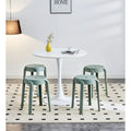 6-Pack Stackable Plastic Stools Square Backless for Kids and Adults