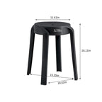 6-Pack Stackable Plastic Stools Square Backless for Kids and Adults