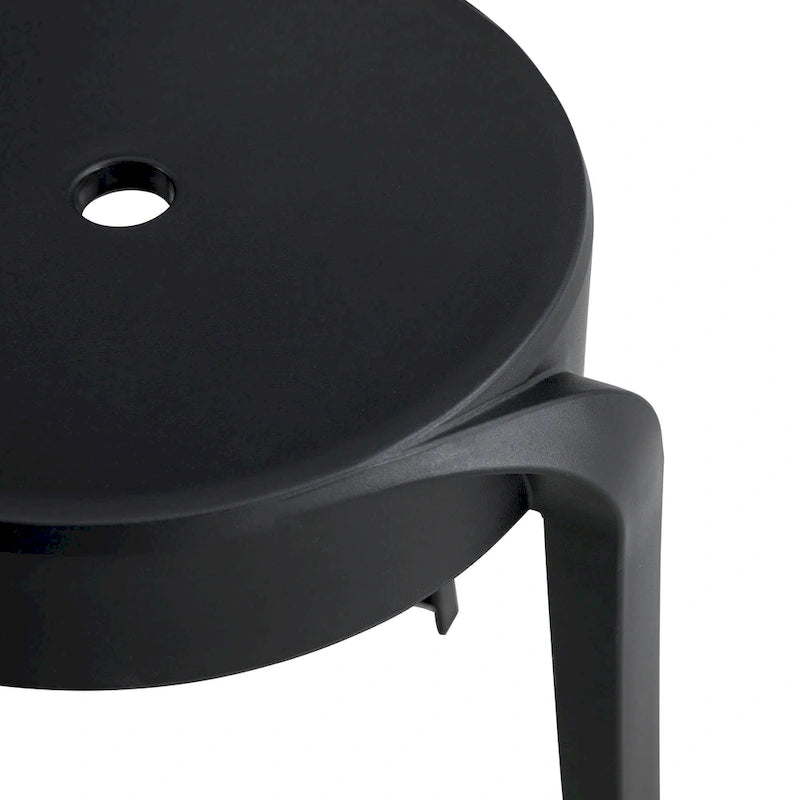 6-Pack Stackable Plastic Stools Square Backless for Kids and Adults