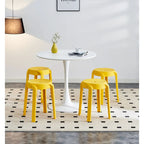 6-Pack Stackable Plastic Stools Square Backless for Kids and Adults