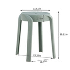 6-Pack Stackable Plastic Stools Square Backless for Kids and Adults