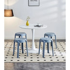 6-Pack Stackable Plastic Stools Square Backless for Kids and Adults