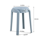 6-Pack Stackable Plastic Stools Square Backless for Kids and Adults