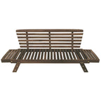 Acacia Wood Expandable Daybed with Cushions 3-Position Adjustable for 3 People