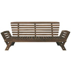Acacia Wood Expandable Daybed with Cushions 3-Position Adjustable for 3 People