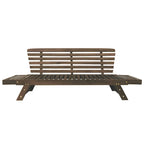 Acacia Wood Expandable Daybed with Cushions 3-Position Adjustable for 3 People