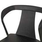 4-Piece Stackable Polypropylene Dining Chair Set Weather-Resistant