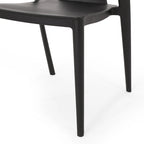 4-Piece Stackable Polypropylene Dining Chair Set Weather-Resistant