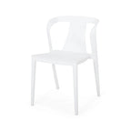 4-Piece Stackable Polypropylene Dining Chair Set Weather-Resistant