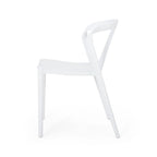 4-Piece Stackable Polypropylene Dining Chair Set Weather-Resistant