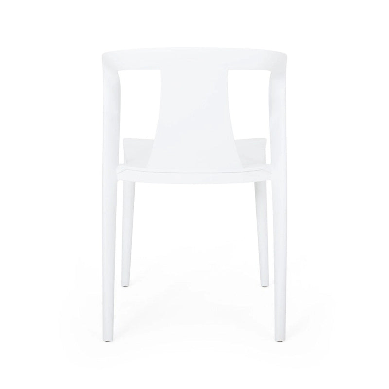 4-Piece Stackable Polypropylene Dining Chair Set Weather-Resistant