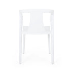 4-Piece Stackable Polypropylene Dining Chair Set Weather-Resistant
